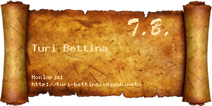 Turi Bettina névjegykártya